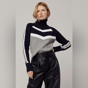 Alp N Rock Katarina Womens Turtleneck Sweater Sz M Colourblock Heather Grey Cozy